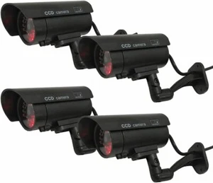 4 Pack IR Bullet Fake Dummy Surveillance Security Camera CCTV & Record Light - Picture 1 of 5