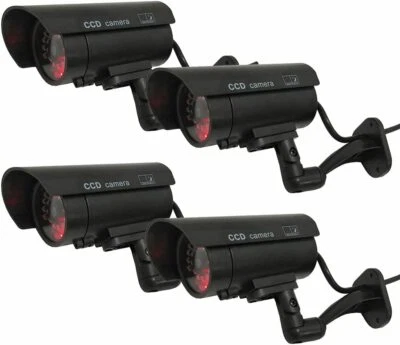4 Pack IR Bullet Fake Dummy Surveillance Security Camera CCTV & Record Light - Image 1 of 4