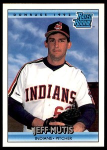 1992 DONRUSS JEFF MUTIS RC CLEVELAND INDIANS #411