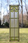 10" x 35.25" Handcrafted Ginkgo stained glass window panel glass panel