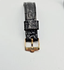 Bulova ACCUTRON Buckle End Only Watch Band G.F. Logo Buckle Black Turtle - Picture 1 of 14