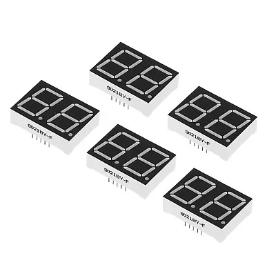 LED Anzeige Digitale Röhre 5 Pack 7 Abschnitt 10 Pin 2 Bit 2.1V Gelb - Bild 1 von 4