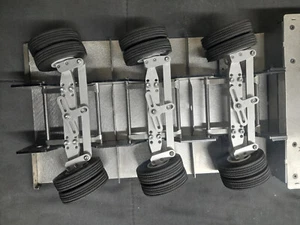 LKW Selbstlenker Achse Tieflader 3er Set Alu CNC M1:14 Auflieger lenkachse - Bild 1 von 6