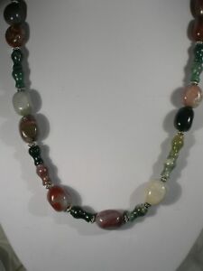 20" Rainbow Jasper Bead Necklace