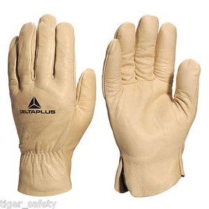 Delta Plus Venitex FB149 Yellow High Quality Full Grain Leather Work Gloves PPE - Picture 1 of 1