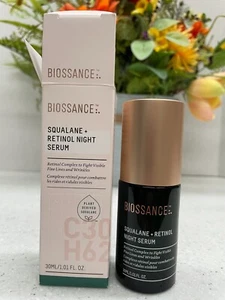 Suero nocturno Biossance Squalane + Retinol nuevo en caja 1 oz / 30 ml - Imagen 1 de 2