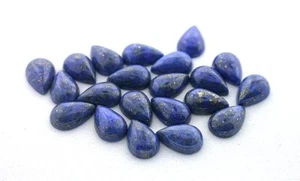 QUATTRO 9,5 mm x 6,5 mm pera lapislazzuli cabochon cabina gemma pietra preziosa EBS3131 - Foto 1 di 1