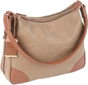 Cartera Hobo Bulldog con Funda - Taupe con Borde Bronceado - Imagen 1 de 1