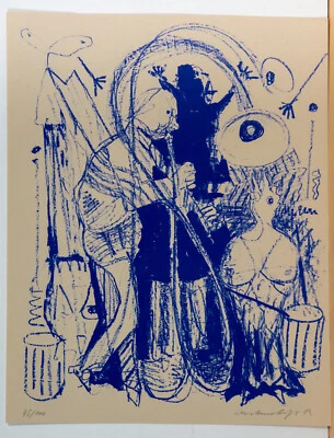 Claus Weidensdorfer: Offset-Lithographie "Konzert" handsign. 45/100 Ex. dat.1982 - Bild 1 von 3