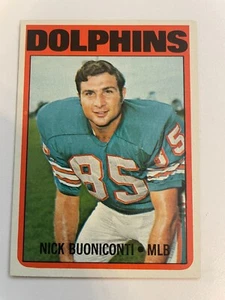 1972 Topps Football # 43 Nick Buoniconti (HOF) (EXCELENTE) (Miami Dolphins) - Imagen 1 de 2