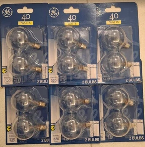 Ge Decorative Globe Bulb 40 W G16-1/2 Candelabra 3 In. Clear (Total 12) - Picture 1 of 2