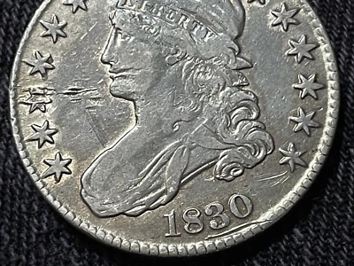 1830 Capped Bust Half Dollar- Fine/VF Details, Small 0, O-108, Overton 108 - Image 1 of 4