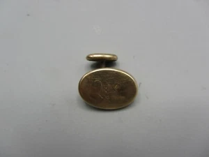 Vintage Engraved 1/4 Gold Front Cufflink Pat. Nov 9-09 / Unknown Brand - Picture 1 of 7