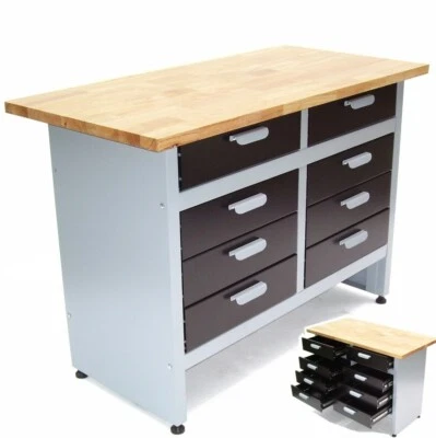 DL Werkbank Werktisch Schubladen Montagewerkbank Schubladenschrank Werkzeug Tisch