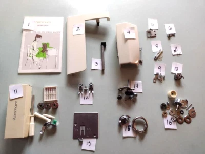 Máquina de costura Kenmore 385 *U Pick* peças 1232 braço livre 158?? Sears Vintage - Imagem 1 de 3