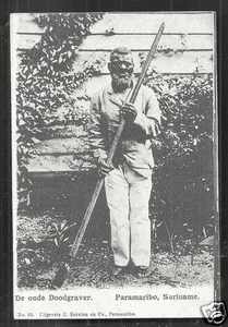 Totengräber Kritzgräber Friedhof Paramaribo Suriname 1899 - Bild 1 von 1