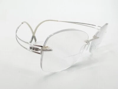 Monturas de gafas Silhouette 4489 oro 23K GP 6050 plata 51[]17-140 blanco H715 Foto 1 de 4