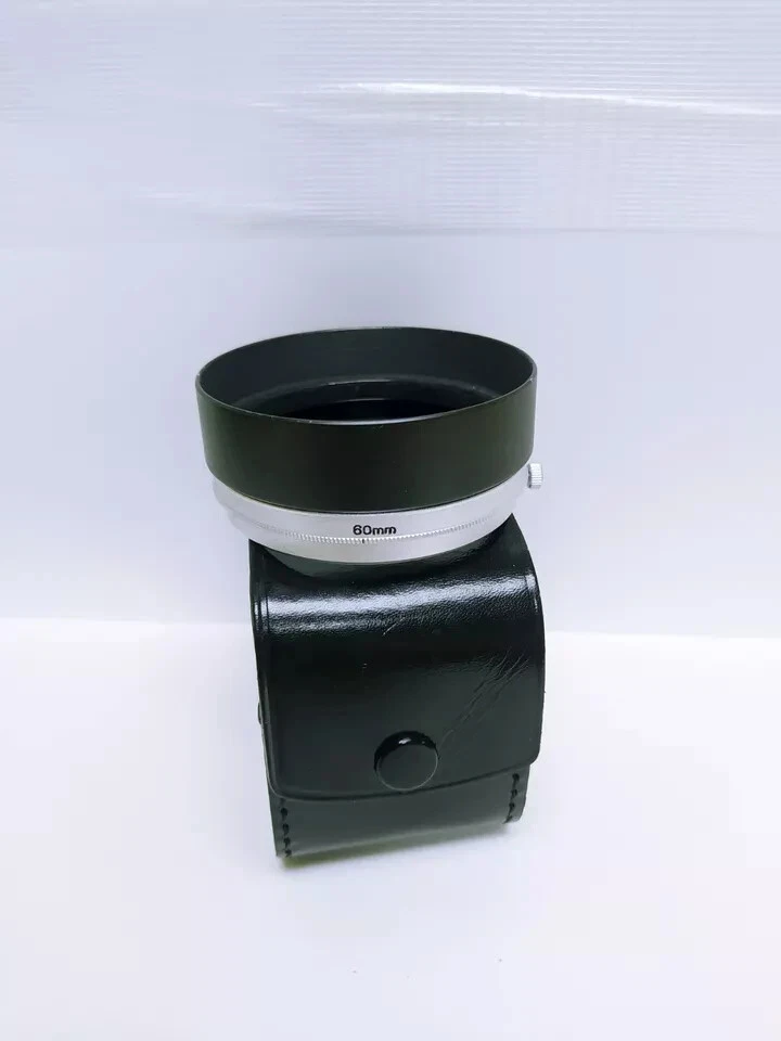 OEM CANON S-60 60MM S60 CLAMP-ON METAL LENS HOOD SHADE W/CASE  myref117 genuine - Image 1 of 1