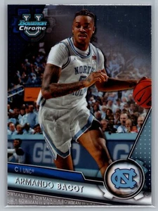 Armando Bacot Base North Carolina 2023-24 Bowman University Chrome Basketball - Picture 1 of 1