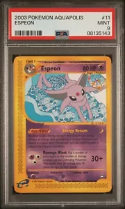 Pokemon Espeon - Aquapolis - 11/147 - PSA 9 - Picture 1 of 2