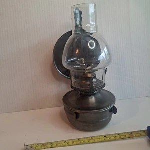 Antique Wall Mounted Lamp With Mount Rustic Decor Oil Lamp  - Picture 1 of 10
