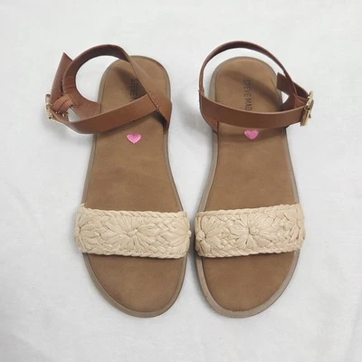 Sandalias Steve Madden para niñas Thea marrón tostado talla 3 Foto 1 de 4