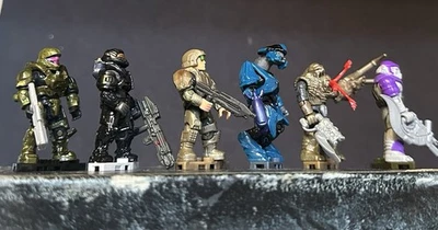 6 Mega Halo Universe Series 3 Figures - Flood Brute - Elite - Spartan - BONUS! - Image 1 of 4