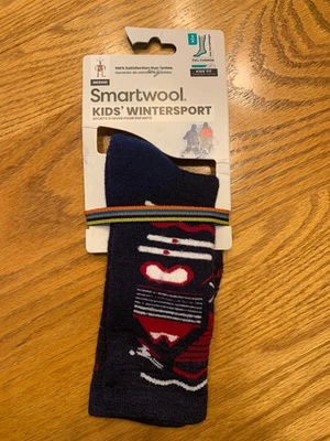 НОВЫЙ! Smartwool детские носки новый с Ярлыками Merino маленький над икры глубокий темно-синий полная подушка - Изображение 1 из 4