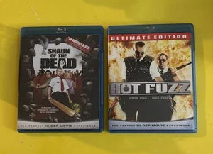 SHAUN OF THE DEAD / HOT FUZZ (BLU-RAY DOUBLE FEATURE - LIKE NEW - FREE SHIPPING - Picture 1 of 10