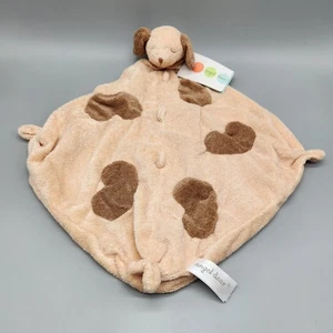 Angel Dear Puppy Dog Lovey Security Blanket Plush Brown Spots w/ Tag Sleeping - Picture 1 of 10