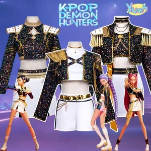 K-Pop Dämonenjäger Kinder Mädchen Rumi Zoey Mira Cosplay-Kostüm Verkleidung - Bild 1 von 23