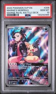 2025 POKEMON SVP EN-SV BLACK STAR PROMO #206 MARNIE'S MORPEKO PSA 10 - Picture 1 of 2