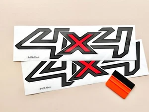 4x4 Off-Road Four Wheel Drive Decal Stickers Size 15 x 4 inch (Set of 2) - Foto 1 di 3