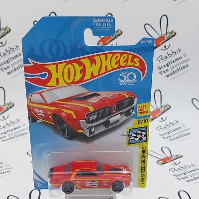 DIE CAST " '68 MERCURY COUGAR " 8/10 HW SPEED GRAPHICS HOT WHEELS SCALA 1/64 - Immagine 1 di 2