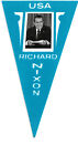 2012 PANINI GOLDEN AGE PRESIDENT RICHARD M. NIXON BLUE PARALLEL PENNANT #38