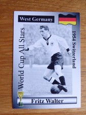 FRITZ WALTER WEST GERMANY FOOTBALL CARD WORLD CUP ALL STARS MINT