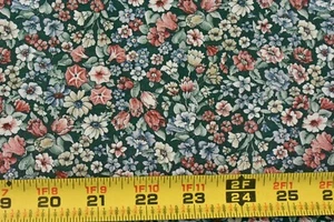 By 1/2 Yd, Vintage, Pink Tan & Green Calico Quilt Cotton, Marcus, P8548 - Picture 1 of 5