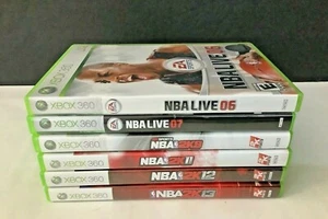 Lot 6 Xbox 360 NBA LIVE 06, NBA 07, NBA2K9, NBA2K11, NBA2K12, NBA2K13 GAMES - Picture 1 of 3