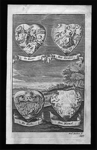 santino incisione 1700 I QUATTRO NOVISSIMI, MORTE GIUDIZIO INFERNO PARADISO - Picture 1 of 1