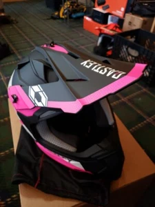 Castle X Mode MX Corsa Helmet Large Black/Pink Multi - Picture 1 of 3