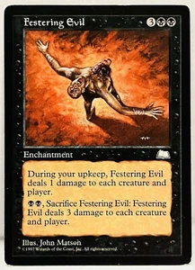 Festering Evil - MTG-Weatherlight (WTH)-Regular- LP - Picture 1 of 2