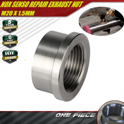 GEARZAAR NOX Sensor Lambda Boss Repair Exhaust Nut M20 x 1.5mm 304 Stainless Steel