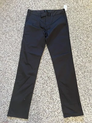 J совершенно новые брюки мужские размер 33 X 31 темно-коричневый хлопок смесь узкий крой легкий - Изображение 1 из 4