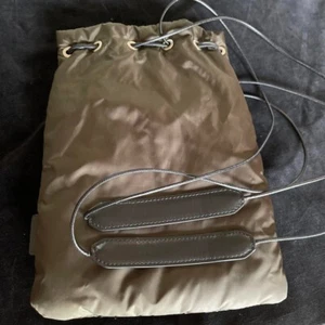 Jil Sander Nylon Drawstring Shoulder Crossbody Bag USED Good Cond Ships From JPN - Picture 1 of 16
