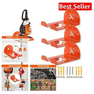 Heavy-Duty 8" Trimmer Rack - Wall-Mounted Organizer for Garden Tools - 3 Pack - Picture 1 of 11
