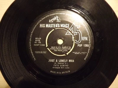Fats Domino......Just A Lonely Man.....Who Cares (For Me).....45rpm Rock N Roll. - Image 1 of 2