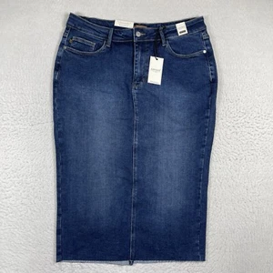 Judy Blue Skirt Womens XXL High Waist Denim Midi Casual Preppy Everyday Workwear - Picture 1 of 16