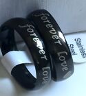 Forever love New 36pcs Comfort fit BLACK 6mm Stainless Steel Band Rings Gift