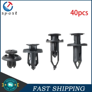 40pcs Assortment of Car Body Plastic Push Pin Rivet Fastener Trim Moulding Clip - Picture 1 of 9
