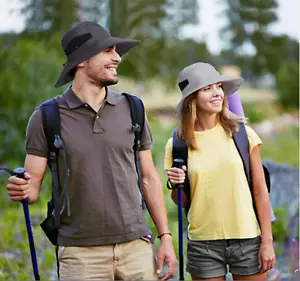 HAPPON Fishing Boonie Sun Hat: Wide Brim Foldable & Adjustable Bucket Sunhat - Picture 1 of 7